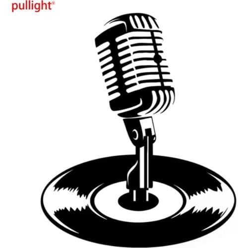 Interesting Microphone Musical Car Stickers Vinyl Decor Silhouette