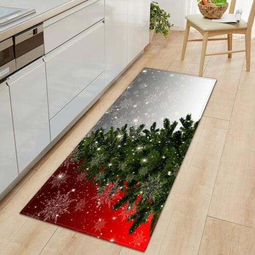 Doormat Entrance Kitchen Carpet Bathroom Mat Christmas Decorations For Home Floor Carpet Bedroom Rugs Anti Hallway Skid Washable