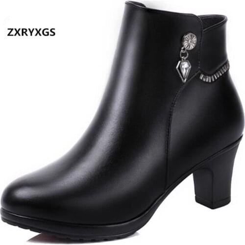 2021 Best-selling Fashion Rhinestones Bow Winter Shoes Woman Warm Snow Boots Women Shoes Boots Genuine Leather Boots Ankle Boots