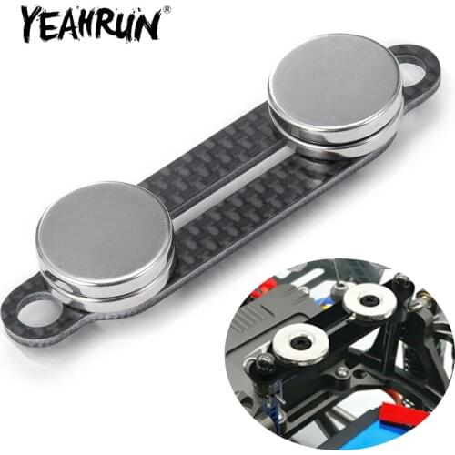 YEAHRUN 1/2pcs Metal Body Shell Mount Bracket w/ Magnet for 1:10 RC Axial SCX10 90028 90027
