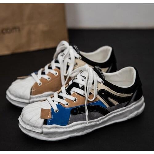 New Arrival Retro Bread Canvas Shoes Men Casual Colorful Hip Hop Foam Sneakers Male Comfortable Platform Skateboard Shoes Men