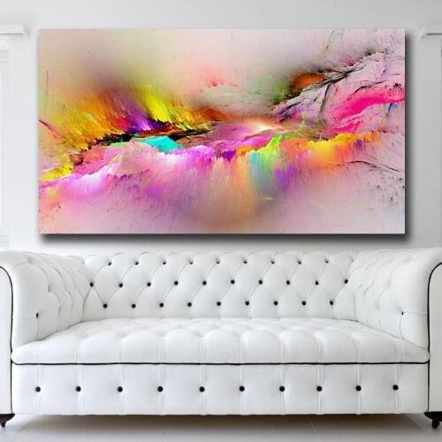 Large Size Fashion Abstract Colors Cloud Wall Art Canvas Print Wall Art Painting Art Pictures For Living Room Home Decor