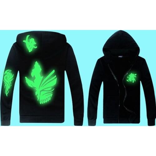Clothes coat jacket back luminous male and female hip-hop dancing hoodies loose coat human bones, skeleton, cartoon, dragon coat