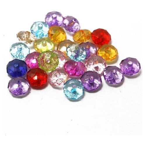 Wholesale 100pcs 8mm 11colors or mixed color to choose rondelle round loose spacer beads acrylic beads for DIY Jewelry PS-BSD008