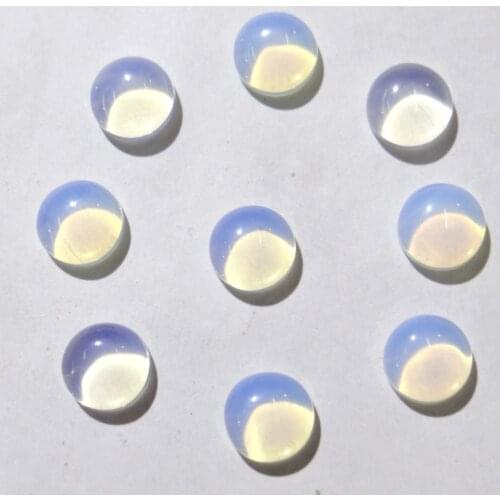 Wholesale natural stone Opal round cabochon No hole beads 8mm for jewelry making Ring bracelet Accessories 50pcs/lot