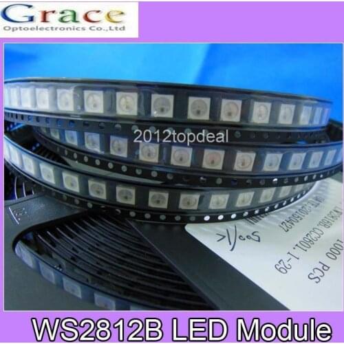 Wholesale 100pcs WS2812B 5050 RGB LED &PCB Board 1 led Pixel Light 5V with heatsink