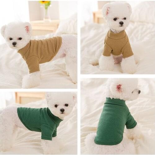XS-2XL Dog Clothes For Dogs Cats Autumn Winter Warm Puppy Kitten Knit Sweater Soft Small Pet Clothing For Chihuahua Pug Teddy