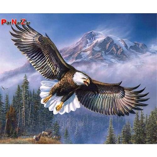 ParNarZar Full Drill Round / Square Diamond Painting Animals 5D DIY Diamond Embroidery Home Decoration Picture Of Rhinestone