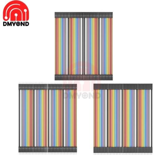 2.54mm Dupont Line 20cm 40Pin Male to Male + Female to Male + Female to Female Jumper Wire Dupont Cable for arduino DIY KIT