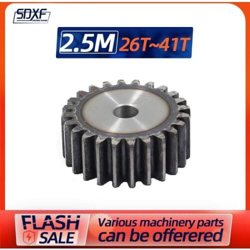 2.5M plane gear 45# steel, 26 teeth to 41teeth processing holes need to be processed by themselves
