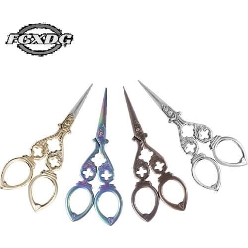 Dropship Suppliers Craft Scissors for Metal Embroidery Sewing Scissors Professional Small Gold Scissors for Fabric Cloth Cutter