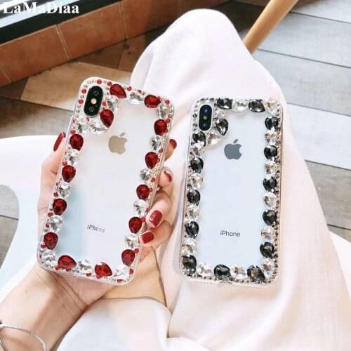 Luxury Rhinestone Phone Cases For Samsung S7 S8 S9 S10 Plus S7edge Note10 Note8 Note9 Diamond Bling Phone Cover Coque Fundas