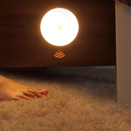 Smart Wireless USB Rechargeable PIR Motion Sensor LED Bulb Light Auto On/Off Kitchen Bedroom Cabinet Closet Wardrobe Night Light