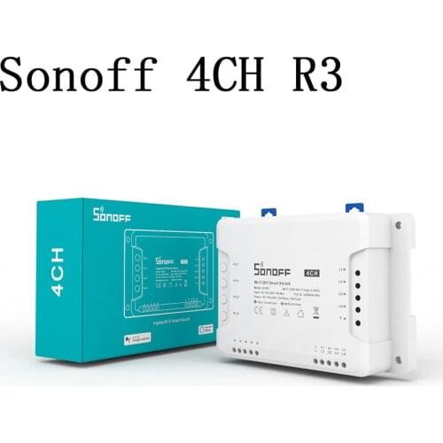 SONOFF 4CH R3 Wifi Switch 4 Gang DIY Smart Switch APP Remote Switch Wireless Smart Home Controller Works With Alexa Goole Home
