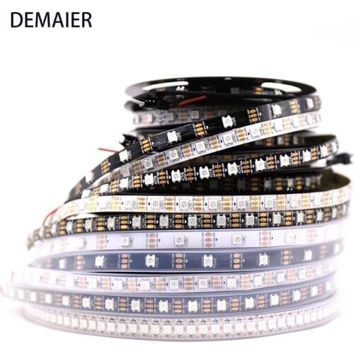 1m/2m/4m/5m DC5V WS2812B WS2812 Led Streifen,30/60/144 pixel/leds/m schwarz/Weiß PCB Wasserdicht IP30/65/67 IC WS2812 Adressierb