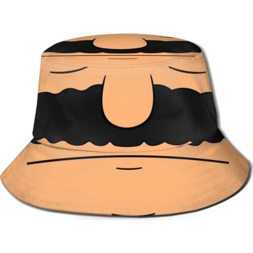 Pattern Hats Outdoor Hat Sun Cap Face Bobs Face Bob Bob Cartoon Moustache Nose Big Nose Eyebags Mollypollyp Belcher Funny