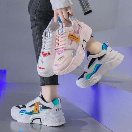 White Sneakers Women Shoes Ulzzang Chunky Sneakers Comfortable Vulcanize Shoes Woman Tenis Feminino Platform Dad Shoes