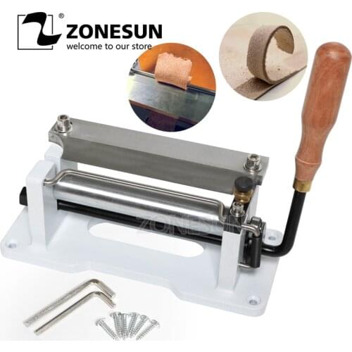 ZONESUN 800 6" inch Manual Leather Tools Skiver Peel DIY Shovel Skin Machine Vegetable Tanned Splitter Knife Peeler Cutter
