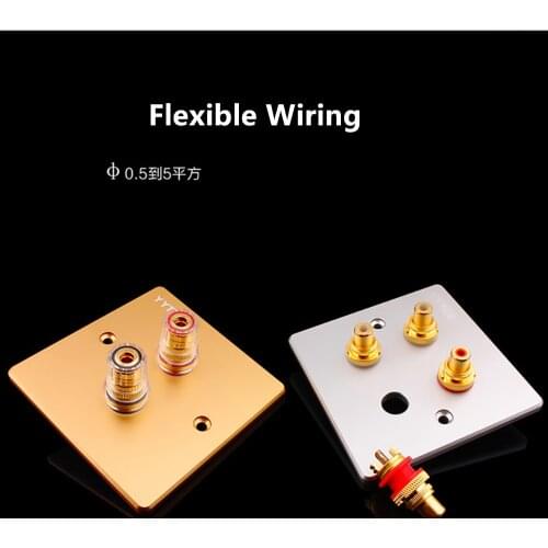 RCA Binding Post Panel Banana Female Audio Socket 5.1System 86 Type Speaker Terminals Cable Y Socket Board RCA Female Connector