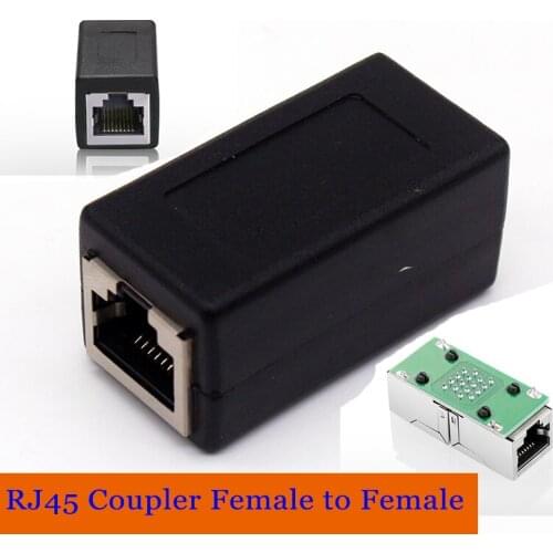 10pcs/lot RJ45 Connector Female to Female Cat7/6/5e Ethernet Adapter 8P8C Network Extender Extension Cable for Ethernet Cable