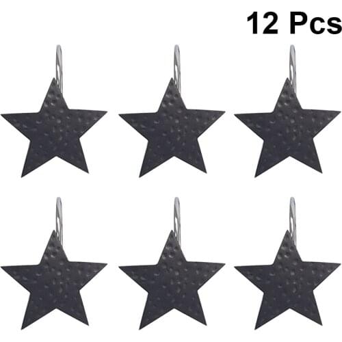 12pcs Curtain Hooks Glide Resin Hangers Curtain Rings Glide Loop for Home Hotel