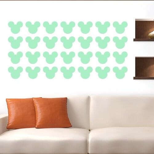 3200 12pcs*6cm*8cm mouse Luminous generation finely carved removable wall stickers for stylish childrens room
