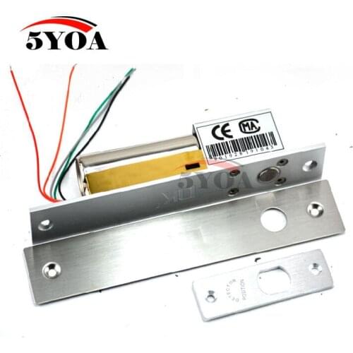 5YOA Electric Bolt Lock 5-Lines Low Temperature DC 12V Stainless Steel Heavy-duty Fail-Safe Drop Door Access Control Security