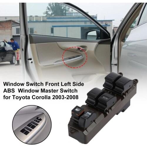 80% Hot Sales!!! Window Switch Front Left Side ABS 84820-12491 Window Master Switch for Toyota Corolla 2003-2008