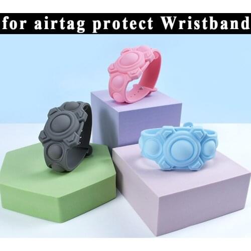 Bracelet For Airtags Tracker Silicone Case Anti-lost Protective Sleeve Soft Cover Protector For Apple Airtags Tracking Wristband