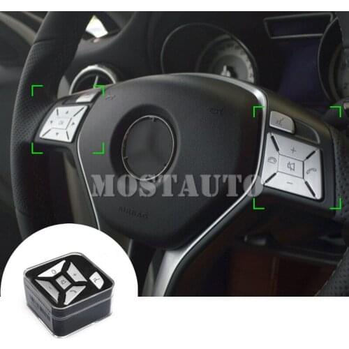 For Benz GLA X156 Interior Steering Wheel Button Trim Cover 2013 -2015 12pcs Car Accessories Interior Car Decor Car Trim