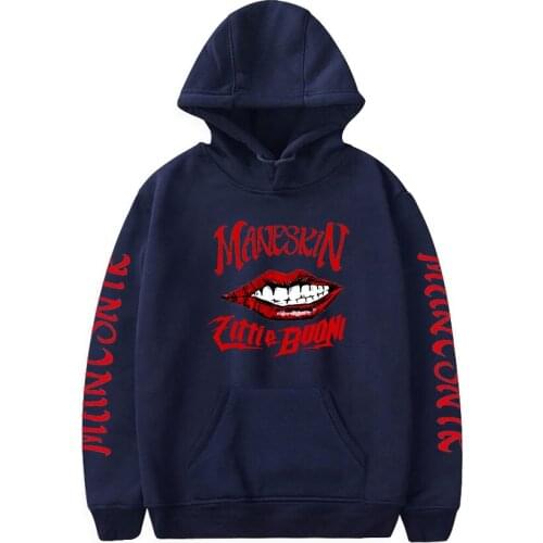 Fashion Ltaly Band Maneskin Printi Autumn And Winter Holiday Men/Women Pure Cotton Fleece Hooded Fleece Novelty Clothing