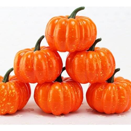 Artificial Vegetables Foam Pumpkin Halloween Decorations for Home Fake Plant Simulation Pumpkin Thanksgiving Decorations Props