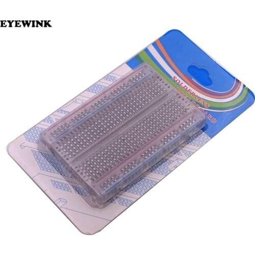 Quality mini bread board / breadboard 8.5CM x 5.5CM 400 holes Transparent
