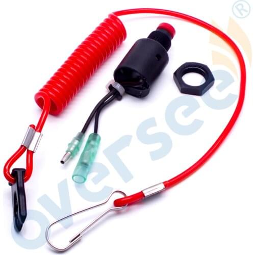 Oversee 36180-ZV5-013 Emergency Switch Assy With Lanyard For Honda Outboard Motor Control Box F40-F150
