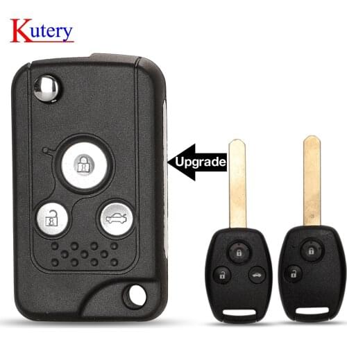 Kutery upgrade modified 2/3 Buttons Remote Car Key Shell Head For Honda Accord Civic CRV Pilot 2007 2008 2009 2010 2011 2012