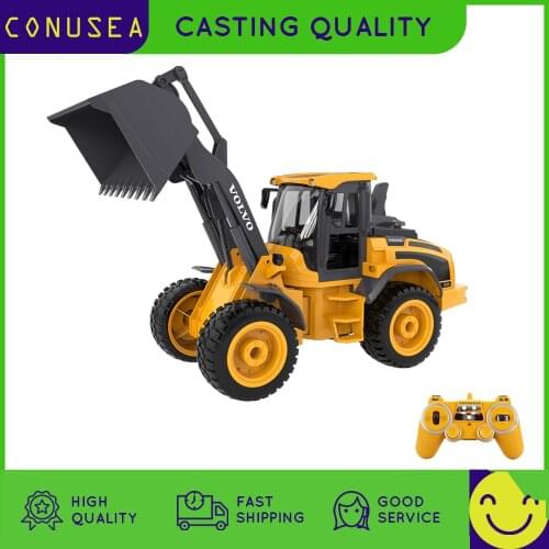 VOLVO 1/16 Big RC Truck Tractor Bulldozer Caterpillar Alloy Tractor Model 2.4G Radio Controlled Engineering Cars toys for boys
