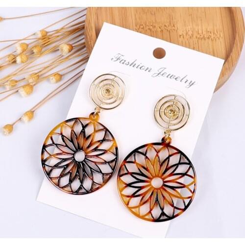 Fashion Acrylic Earrings 2019 boho Party christmas style simple geometric hanging women simple fashion trendy statement jewelry