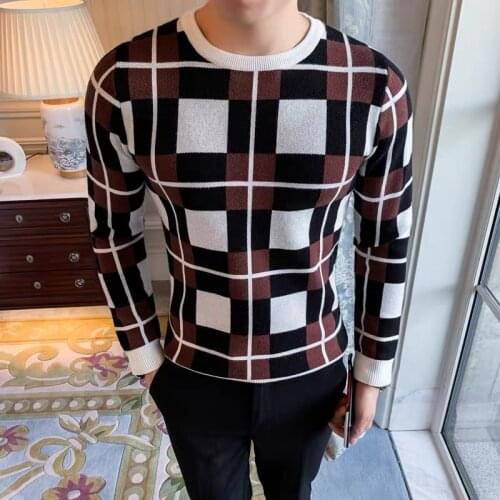 Fashion New Top Brand Sweater Men Slim Knit Pullover Mens High Quality Long Sleeve Shirt Warm Sweater