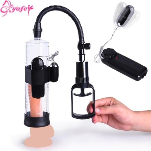 Male Masturbator Penis Pump Vibrator Vacuum Trainer Male Penis Pump Enlarger Enlargement Sucking Vacuum Sleeve Adult Sex Toy