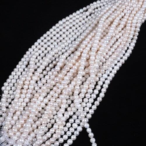 2A High Quality Small Size 3-5.5mm Natural Pearl for Jewelry Chain Necklace Bridal Freshwater Pearl Strand Loose Beads