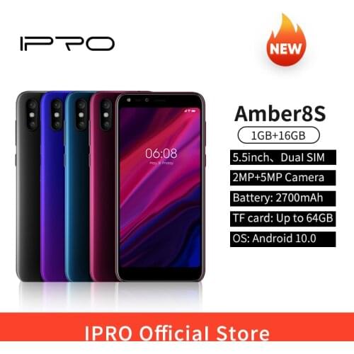 5.5" Telefon телефон 1GB+16GB IPRO Amber8S US Version Touch ID 2700mAh Battery Dual SIM Card Andriod 10 3G Celular Smartphones