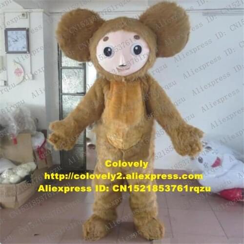 Monkey Hairy Big Eyes Happy Face Big Ears Mascot Costume Adult Cartoon Character Outfit Suit Floor Show Holiday Gifts zz7838