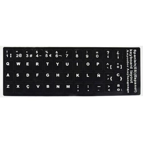 Durable Keyboard Sticker Russian/French/Spanish/Japanese/German/Arabic/Korean/Italian/English Lettering stickers for Laptop PC