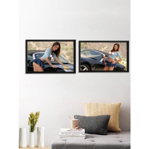 Sexy Girl Portrait Nude Girl Washing Girl Erica Ellyson Car Sexy Poster Decor Art Silk Prints Room Home Wall Stiker Gift
