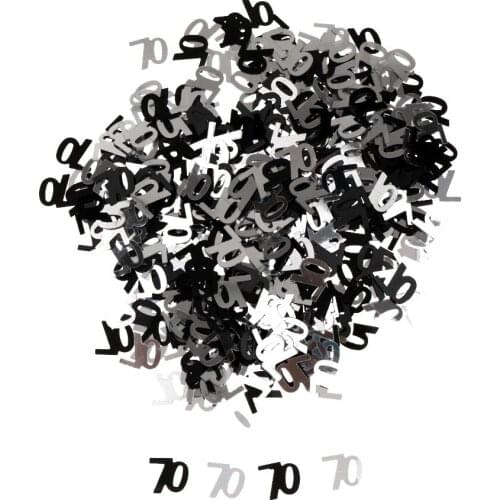 70th Birthday Anniversary Party Table Mettalic Confetti Decoration Sprinkles