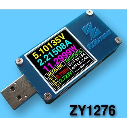Voltage and Current Capacity Tester ZY1276/ZY1270 USB Interface Measured Type-C PD Adapter