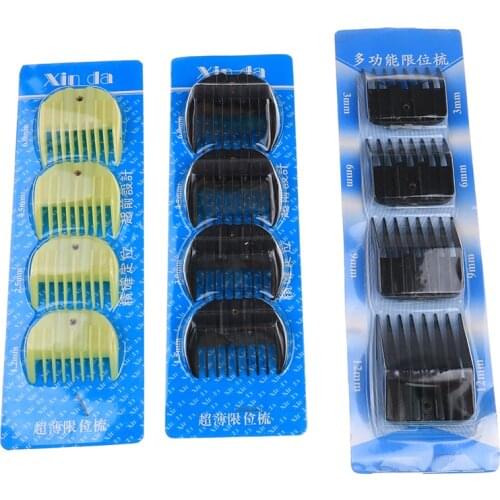 4Pcs Universal Hair Clipper Limit Comb Guide Attachment Size Barber Replacement