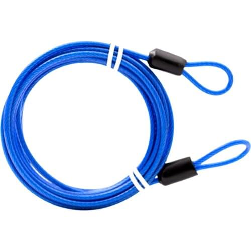 Universal 2 Meters Anti-theft Steel Wiring Security Lightweight Bike Chain Lock Strong Braided Double Loop Motorcycles Car Cover