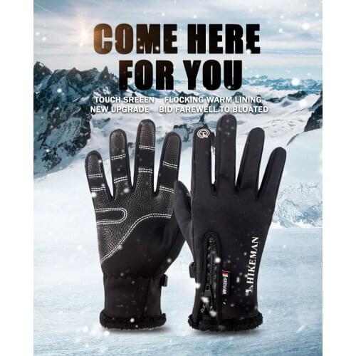 Windproof Cycling Gloves Touch Screen Riding MTB Bike Bicycle Gloves Thermal Warm Motorcycle Winter Autumn Bike Gloves