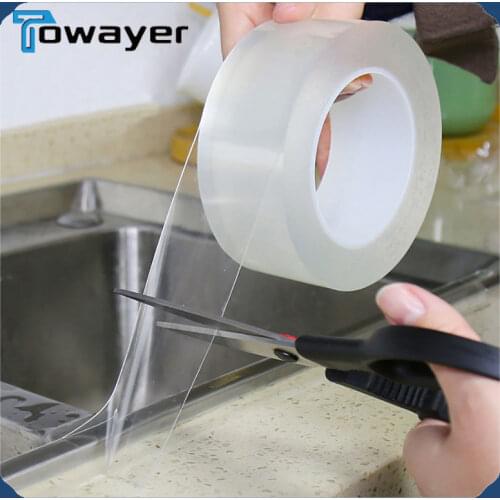 Kitchen Sink Mildew Waterproof Self Adhesive Tape Transparent Sticky Tape Silicone Strong Sealing Tape Bathroom Pool Seal Strip